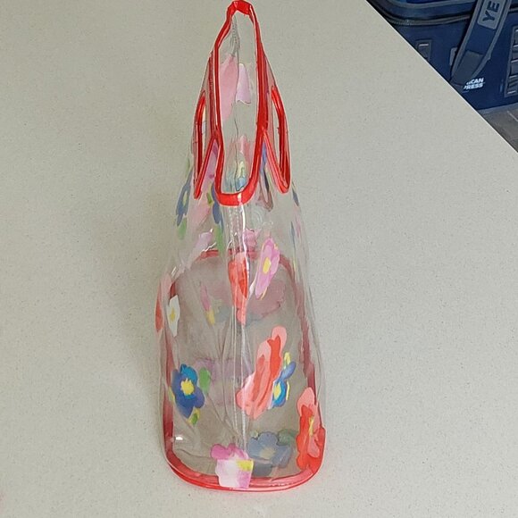 Clear Plastic Floral Carry Purse/Tote - Picture 4 of 7